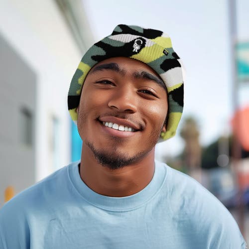 Dalix Astronaut Beanie In Green Camo