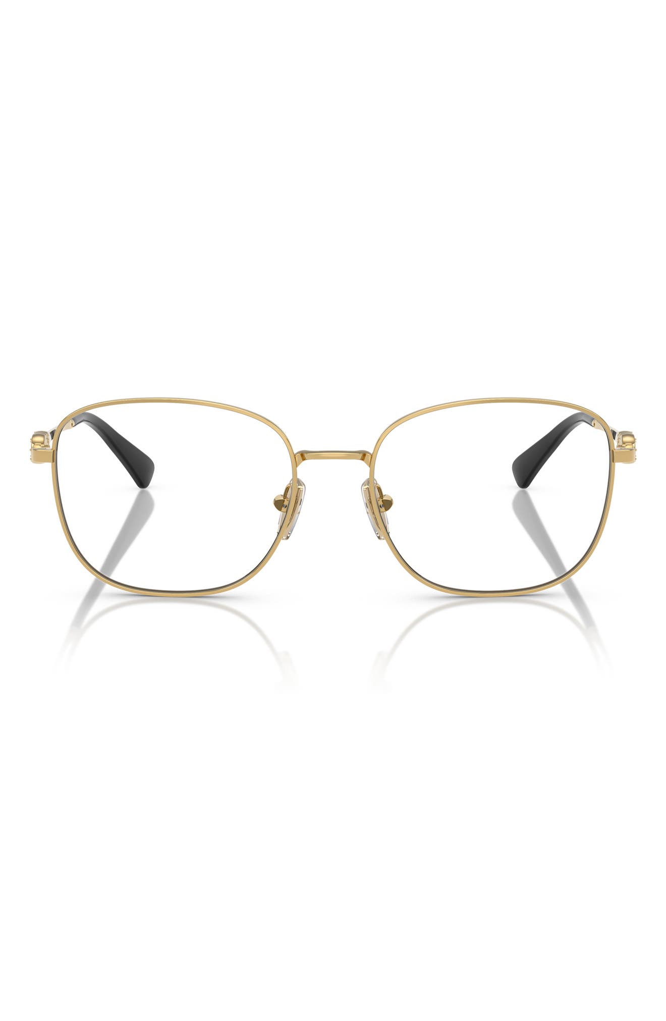 VOGUE 52mm Square Optical Glasses in Gold/Black 