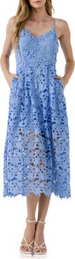 Endless Rose Lace Spaghetti Strap Midi Dress