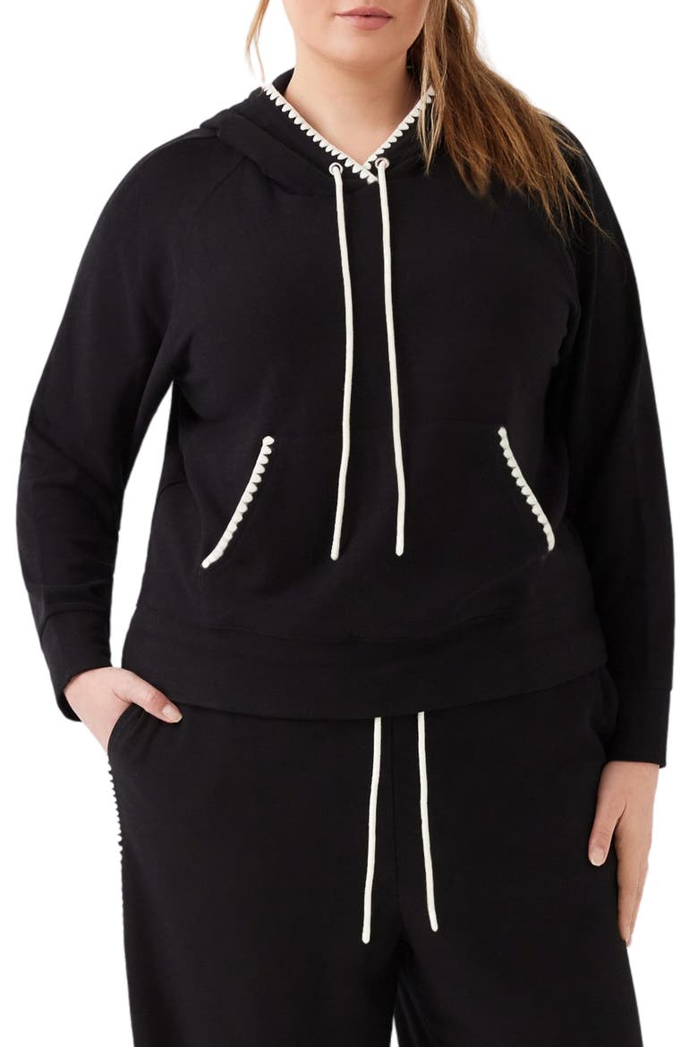 Edge Stitch Hoodie, Main, color, BLACK