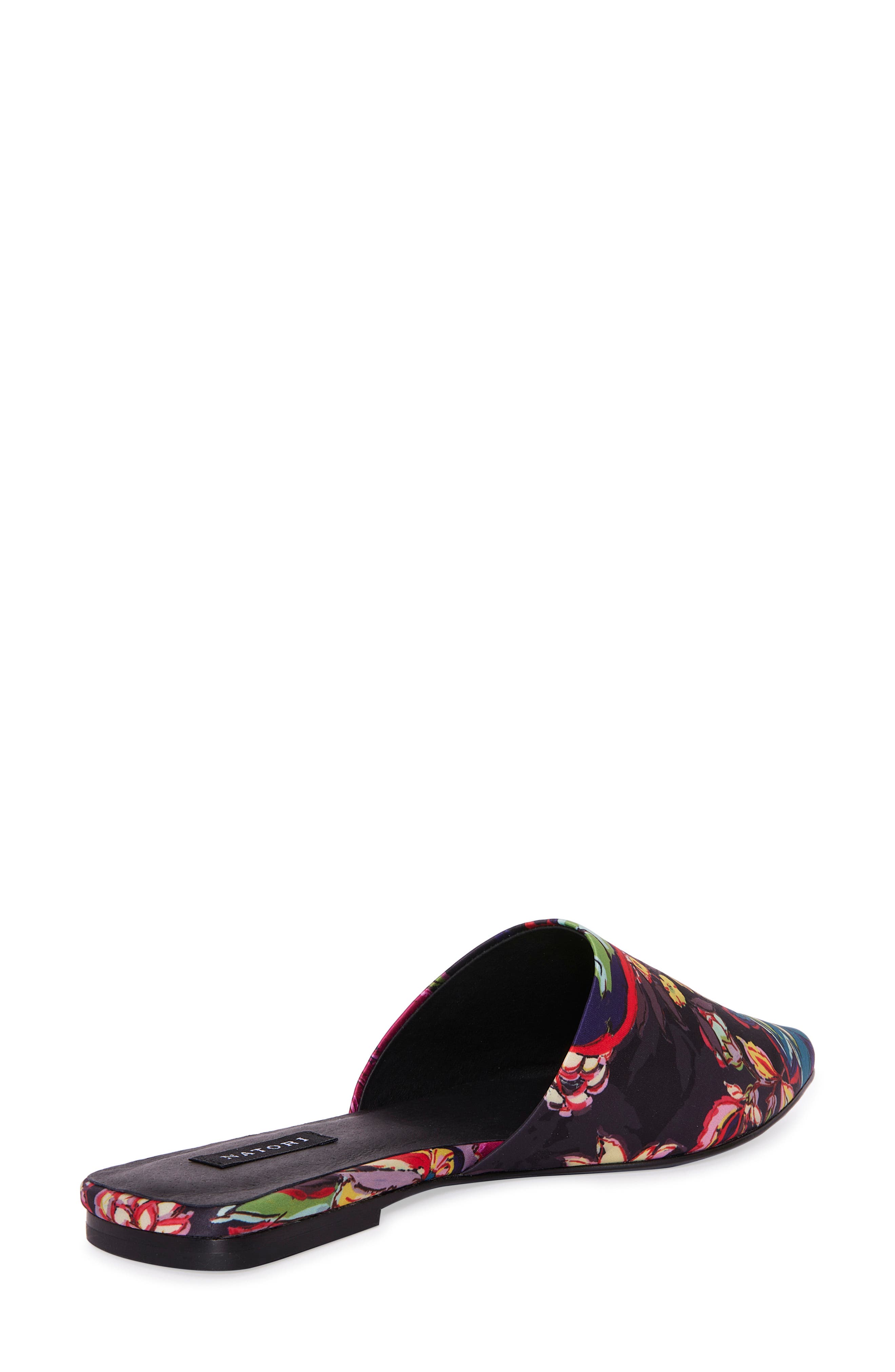 Adore Floral Mule, Alternate, color, BLACK