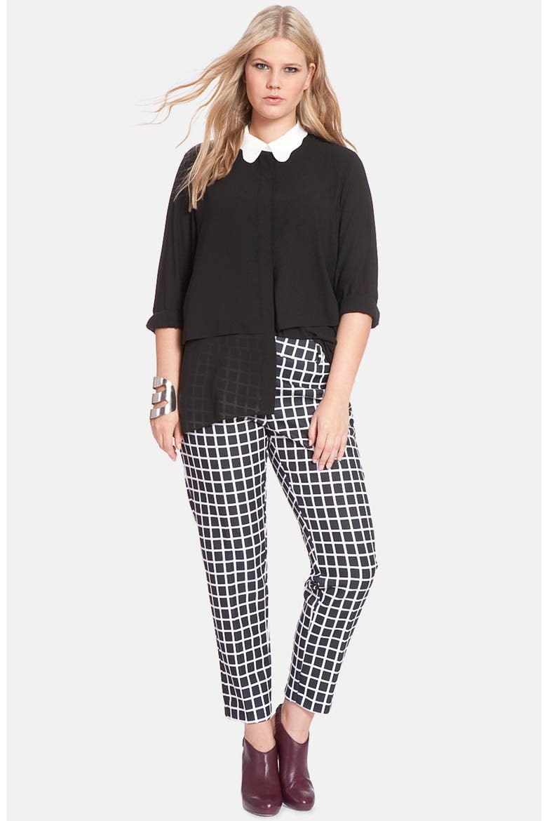 'Kady' Ankle Pants, Alternate, color, WINDOW PANE PLAID