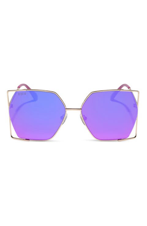 61mm Dawn Geometric Sunglasses