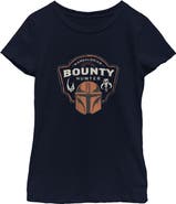 Star Wars: The Mandalorian and Grogu Girls Star Wars The Mandalorian and Grogu Bounty Hunter Logo T Shirt
