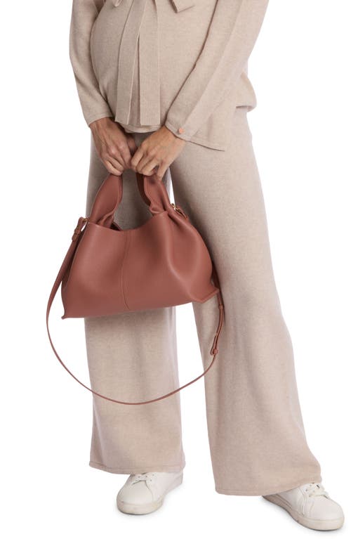Cache Coeur Hills Wool Blend Wide Leg Maternity Pants In Beige