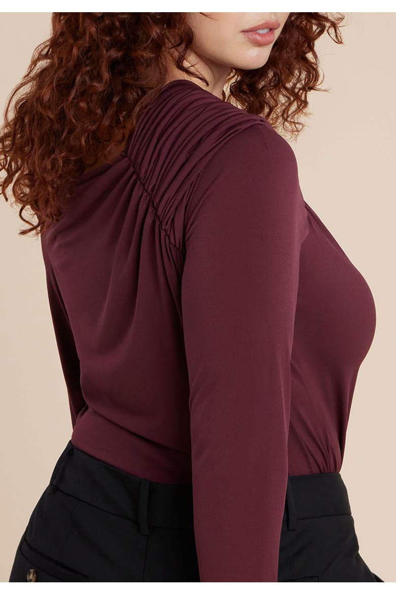 Shoulder-Twist Drape Top, Alternate, color, FIG