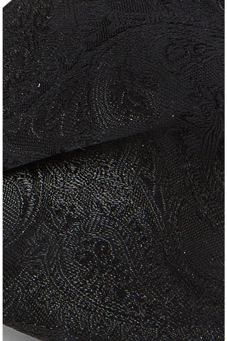 Paisley Silk Bow Tie, Alternate, color, BLACK