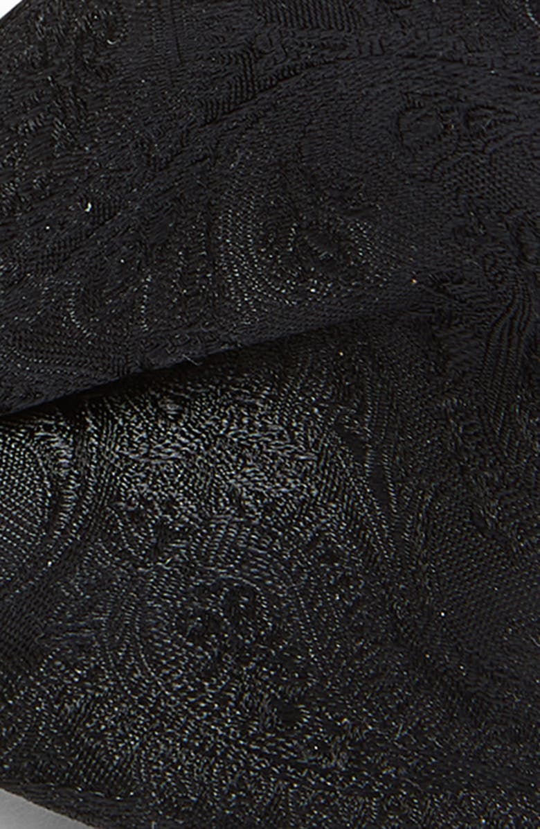 Eton Paisley Silk Bow Tie, Alternate, color, Black