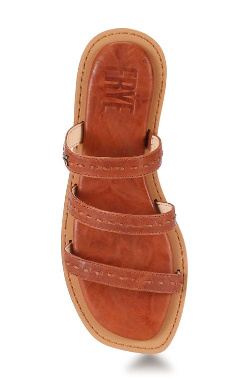 Frye Faye Strappy Slide Sandal In Brown