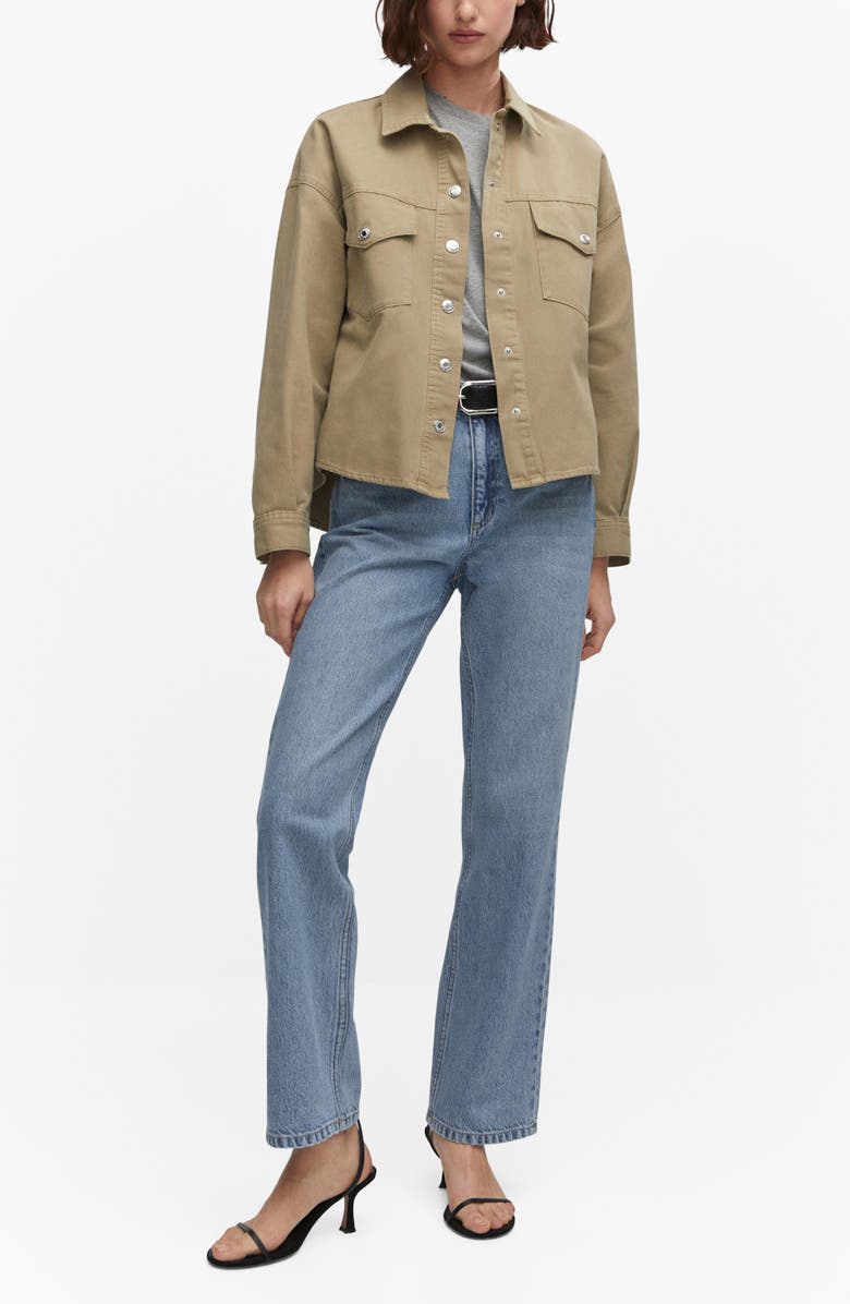 MANGO Mid Rise Straight Leg Jeans, Alternate, color, 