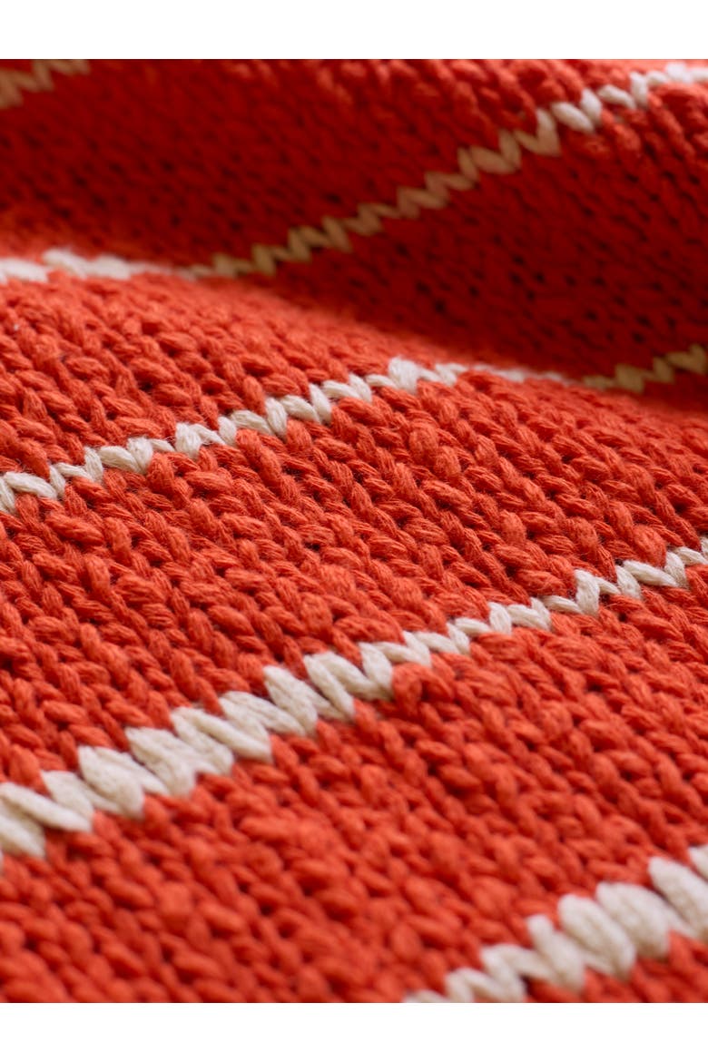 Drop Stitch Breton Sweater, Alternate, color, BURNT ORANGE