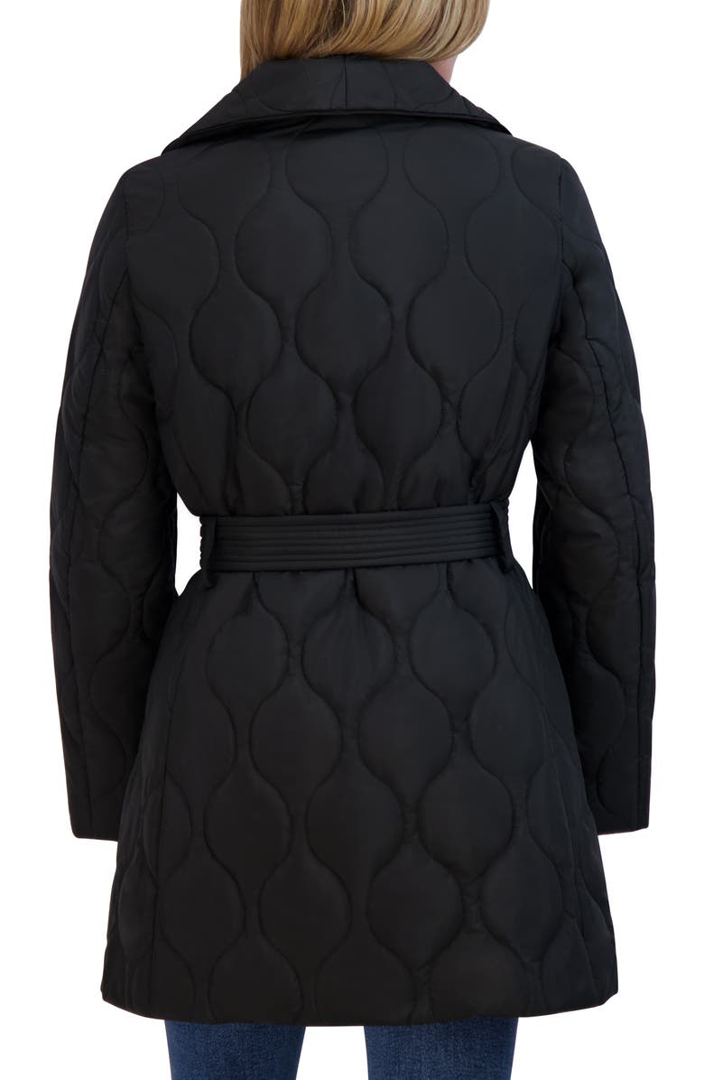 Tahari Janelle Quilted Wrap Coat, Alternate, color, 