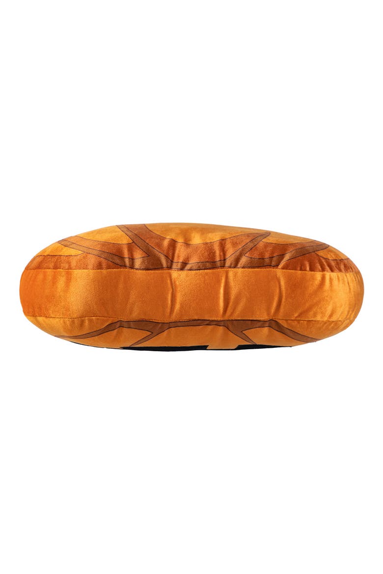Fall and Halloween Fabric Double Sided Pumpkin Pillow, Alternate, color, Orange