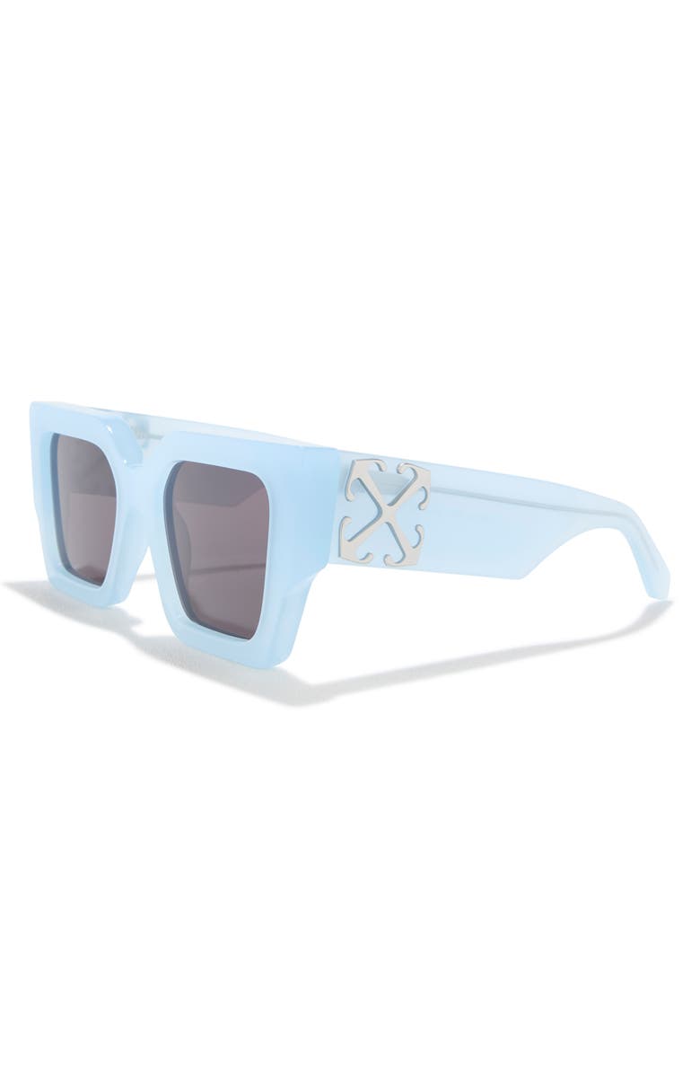 Off-White Catalina Square Sunglasses, Alternate, color, Light Blue Dark Gre