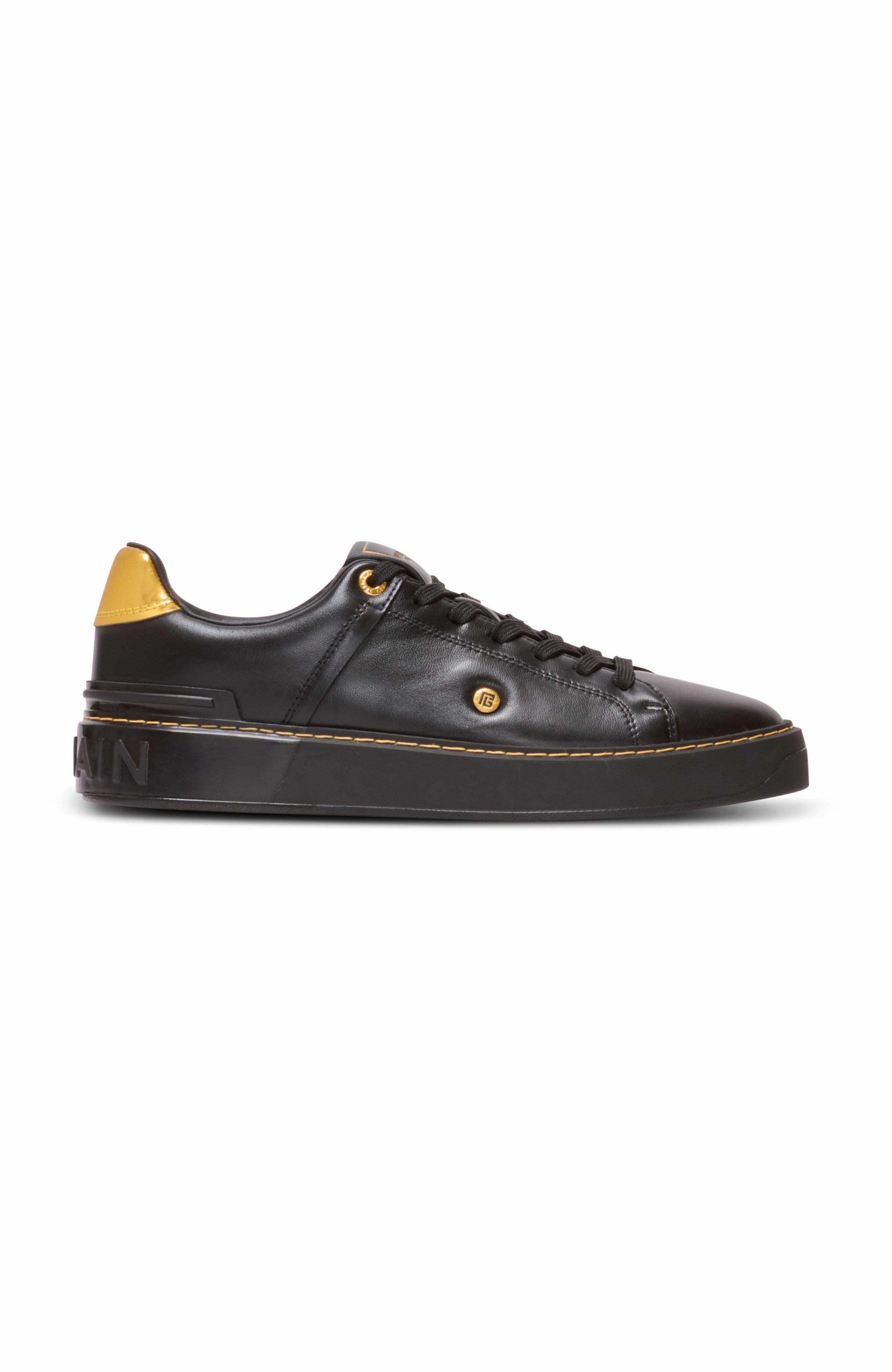 Balmain B-Court Trainers In Calfskin, Alternate, color, 
