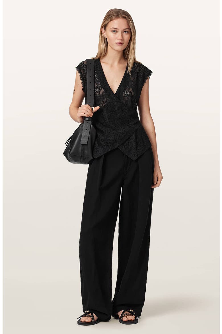Vera Lace Top, Alternate, color, BLACK