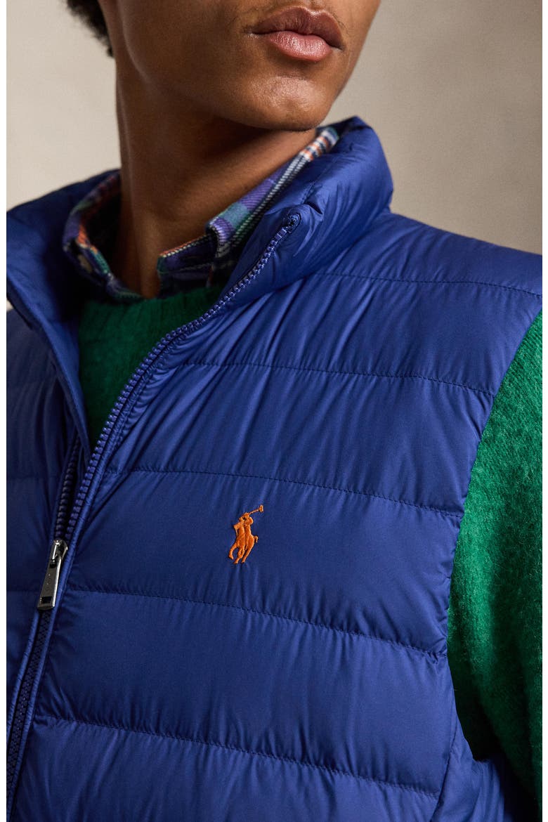 The Colden Water Repellent Packable Down Vest, Alternate, color, BLUE YACHT