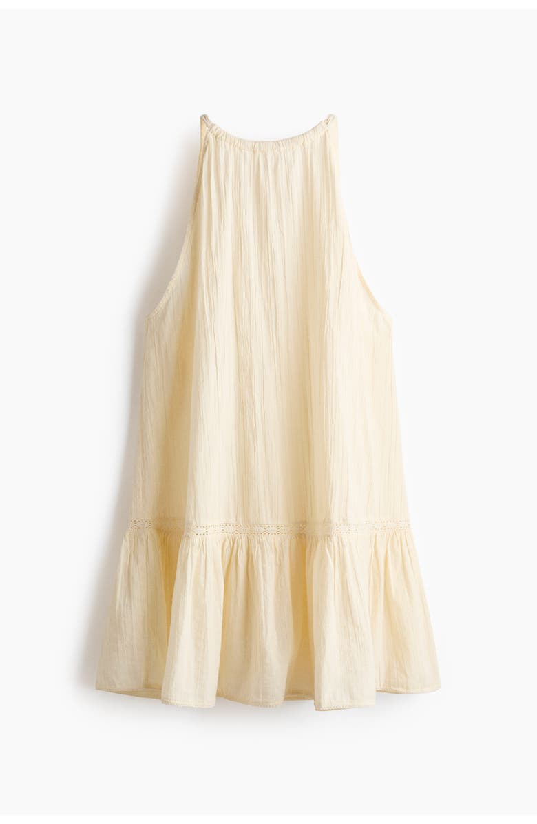H&M Sleeveless Cotton Beach Dress, Main, color, Light Yellow