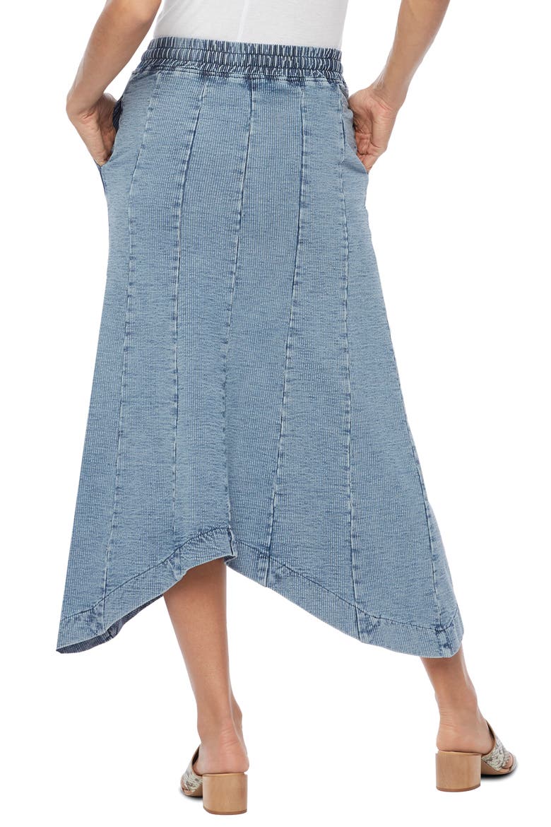 Denim Pieced Indigo Knit Skirt, Alternate, color, FRENCH BLUE