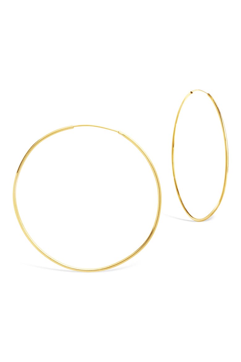 Infinity Hoop Earrings, Main, color, GOLD