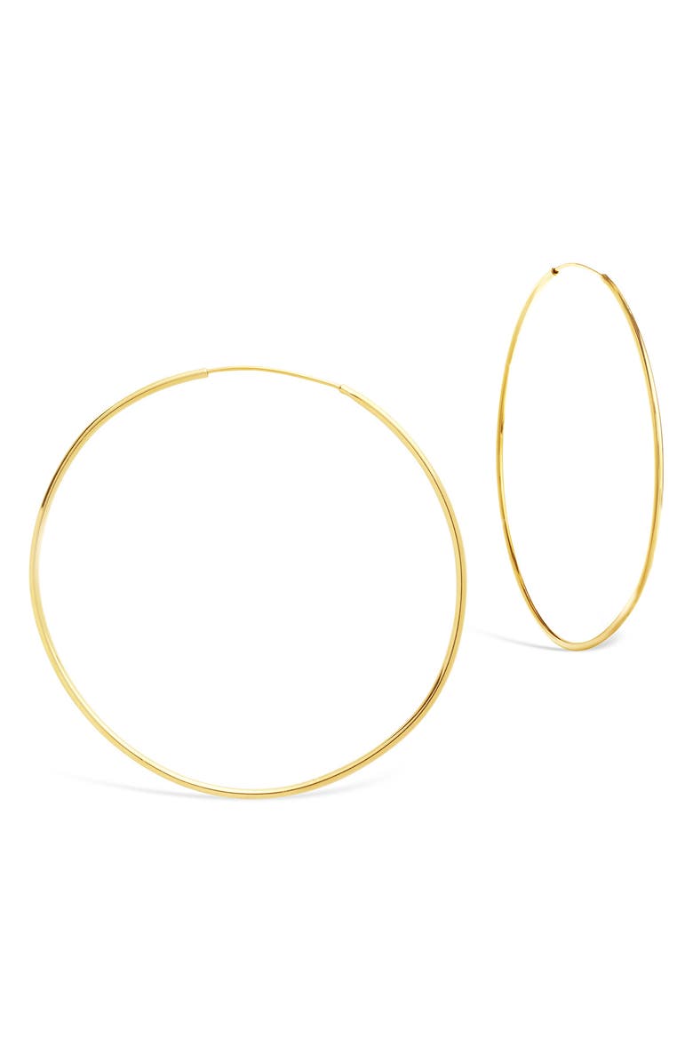 Sterling Forever Infinity Hoop Earrings, Main, color, Gold