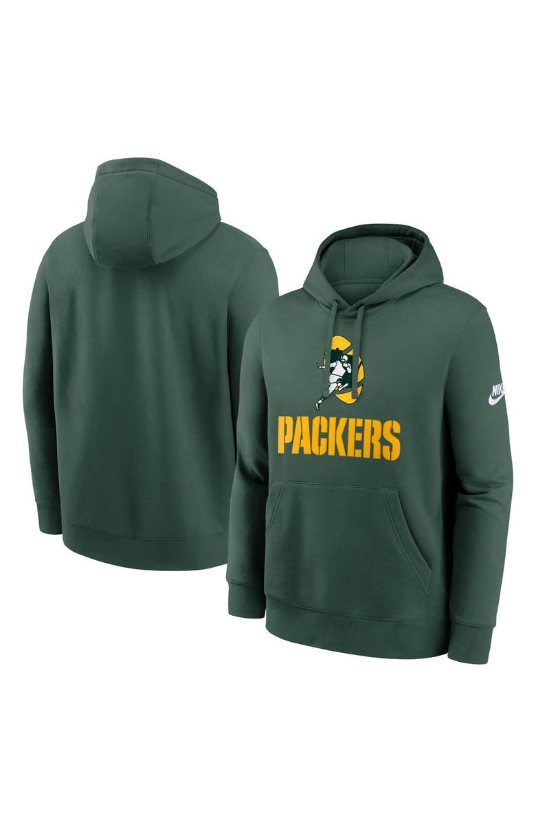 Nike Men's Nike Green Green Bay Packers Best Season Rewind Club Pullover Hoodie, Alternate, color, Green