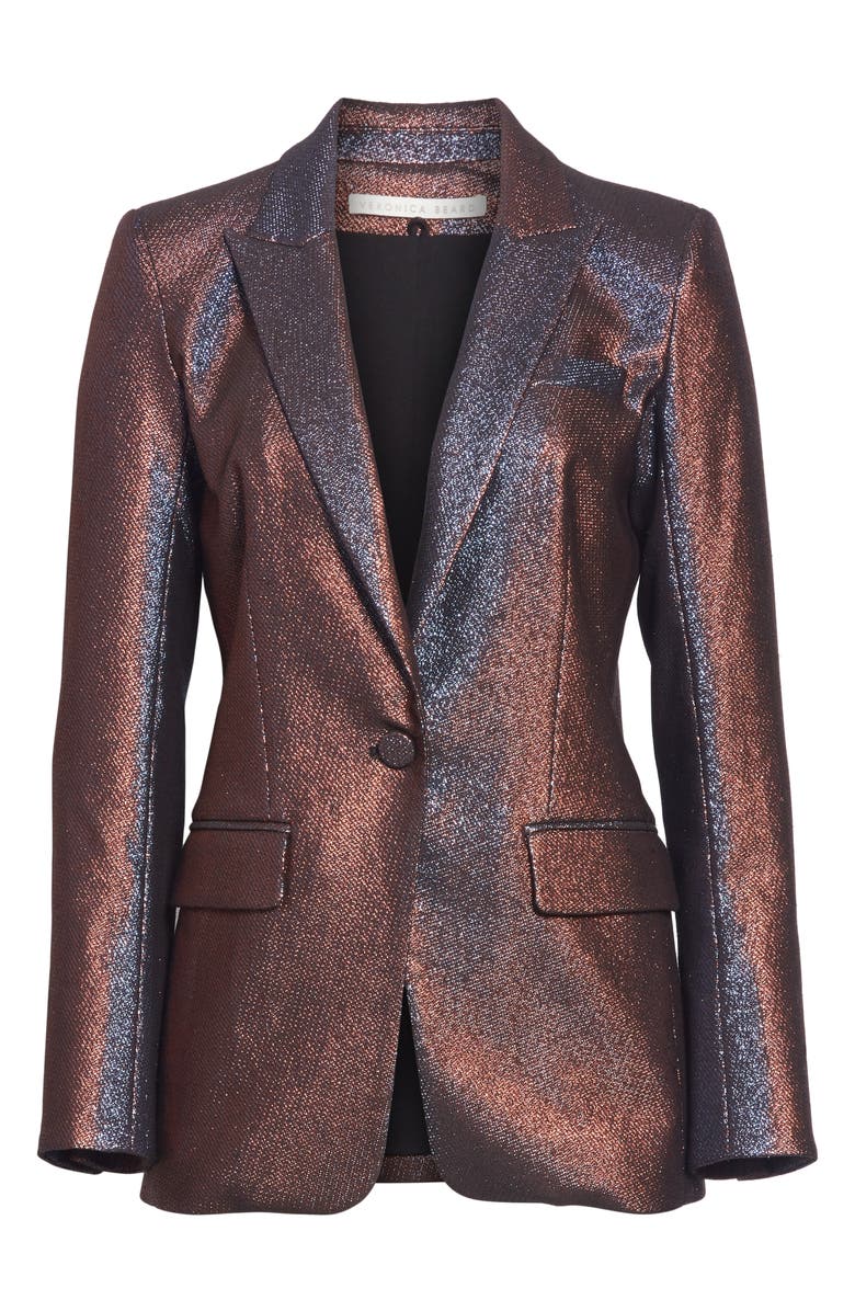 Veronica Beard Ashburn Metallic Blazer, Alternate, color, 