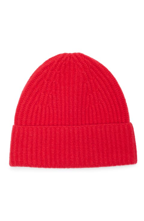 Cashmere Ribbed Beanie