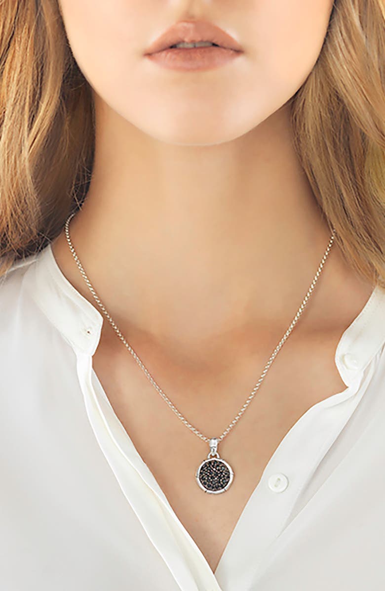 John Hardy 'Bamboo' Small Round Pendant Necklace, Alternate, color,