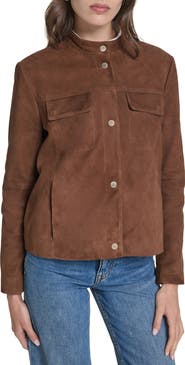 Cole Haan Convertible Collar Leather Jacket