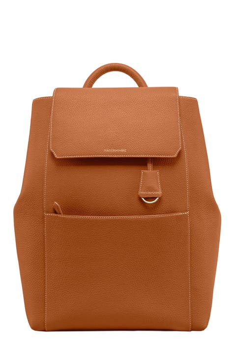 Large Leather Soft Backpack
