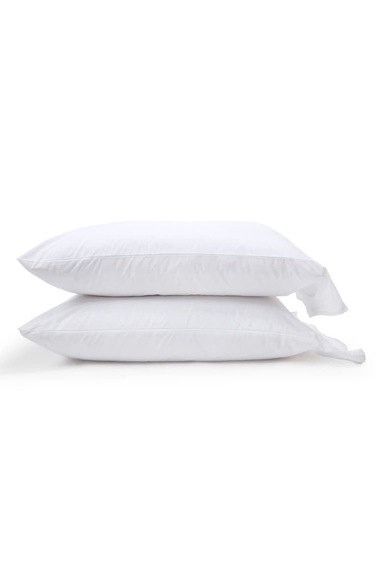 Pom Pom at Home Skylar Set of 2 Cotton Percale Pillowcases, Alternate, color, White/ White