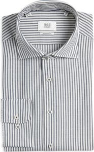1863 by Eterna Soft Luxury Modern Fit Stripe Wool & Linen Non-Iron Dress Shirt