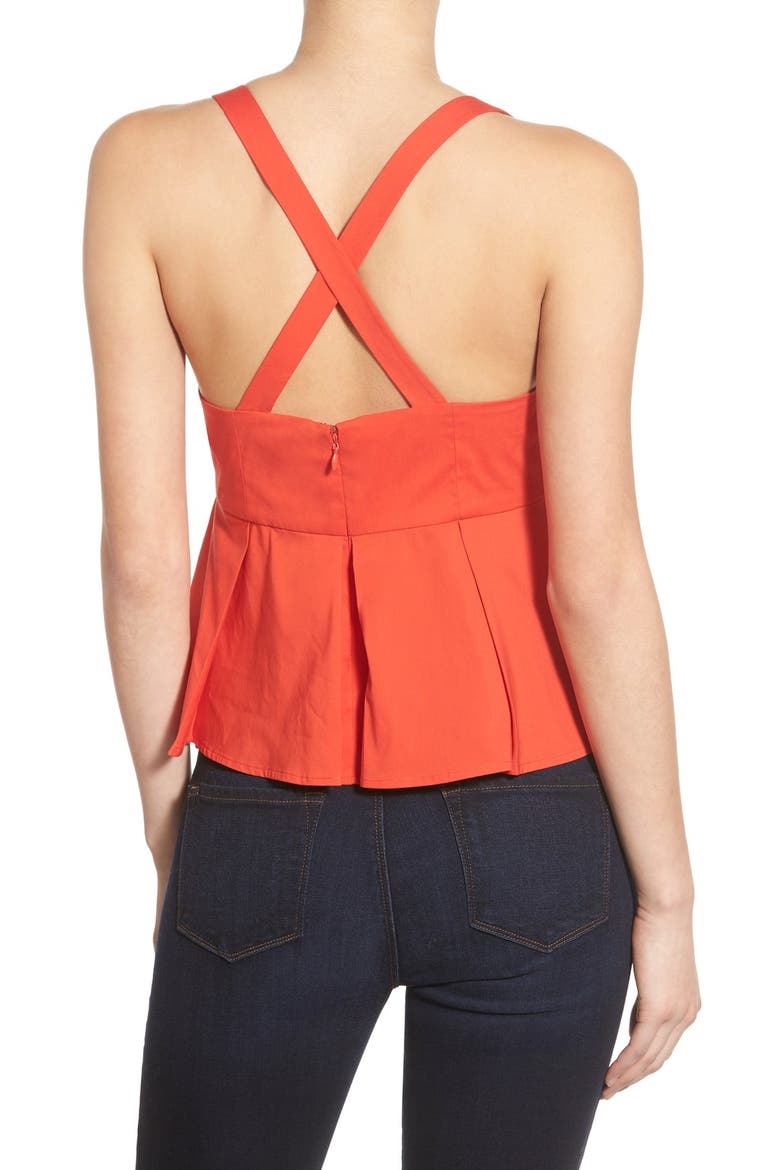 Peplum Tank, Alternate, color, FLAME