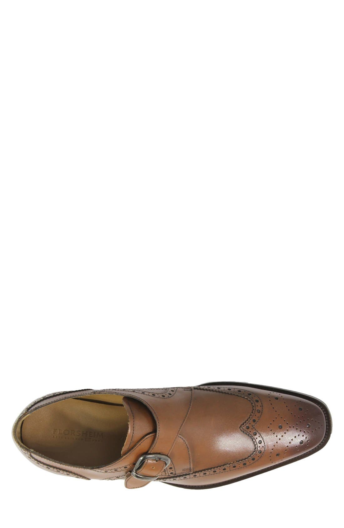 Florsheim 'Sabato' Wingtip Monk Strap Shoe, Alternate, color, 