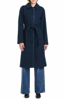 Belted Wool Blend Maxi Coat