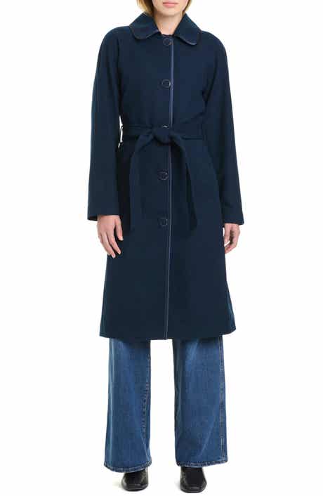 Belted Wool Blend Maxi Coat