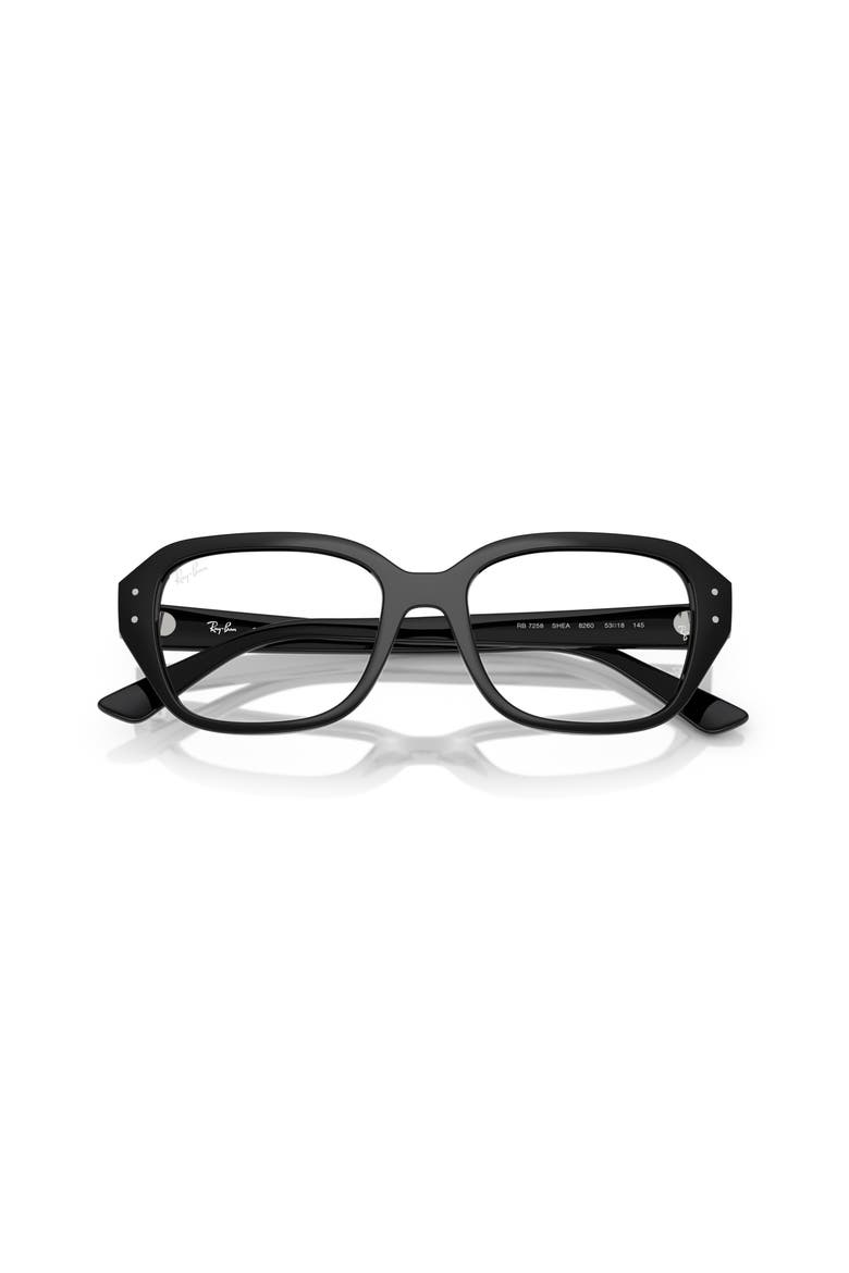 53mm Square optical glasses, Alternate, color, Black