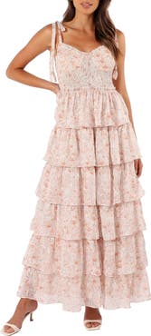 Petal & Pup Kristah Floral Tiered Maxi Dress