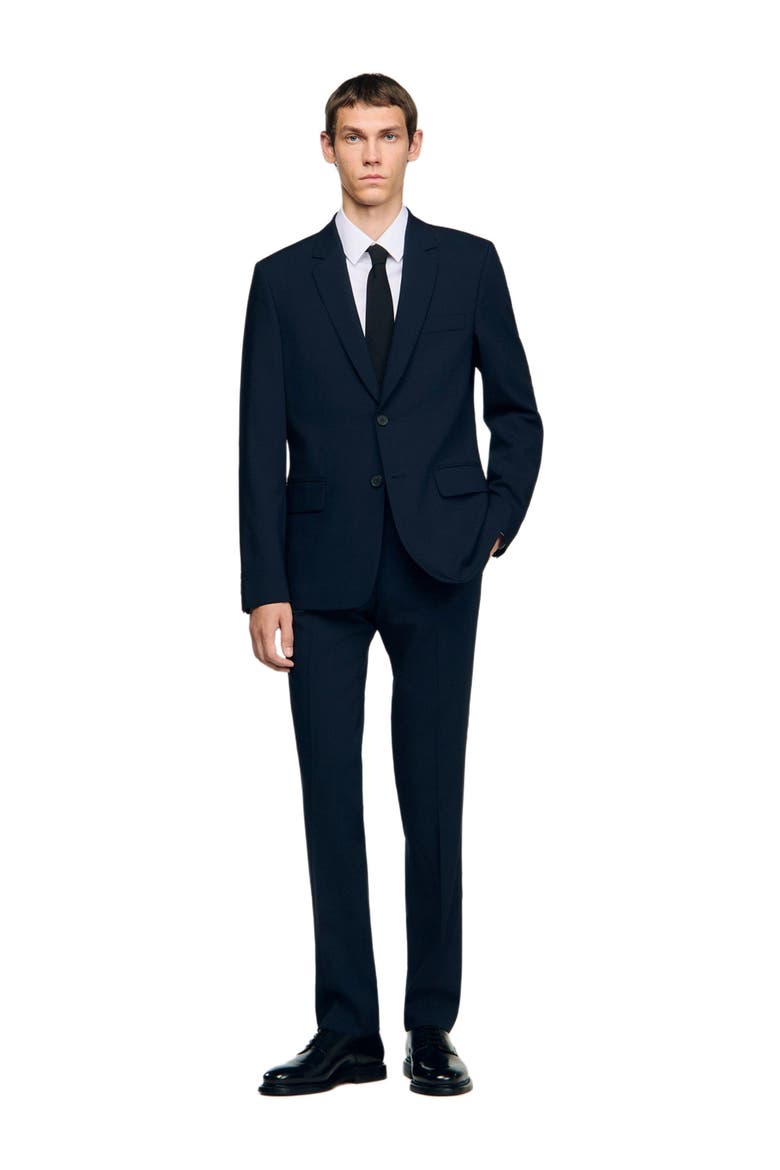 Wool suit jacket, Alternate, color, Navy blue