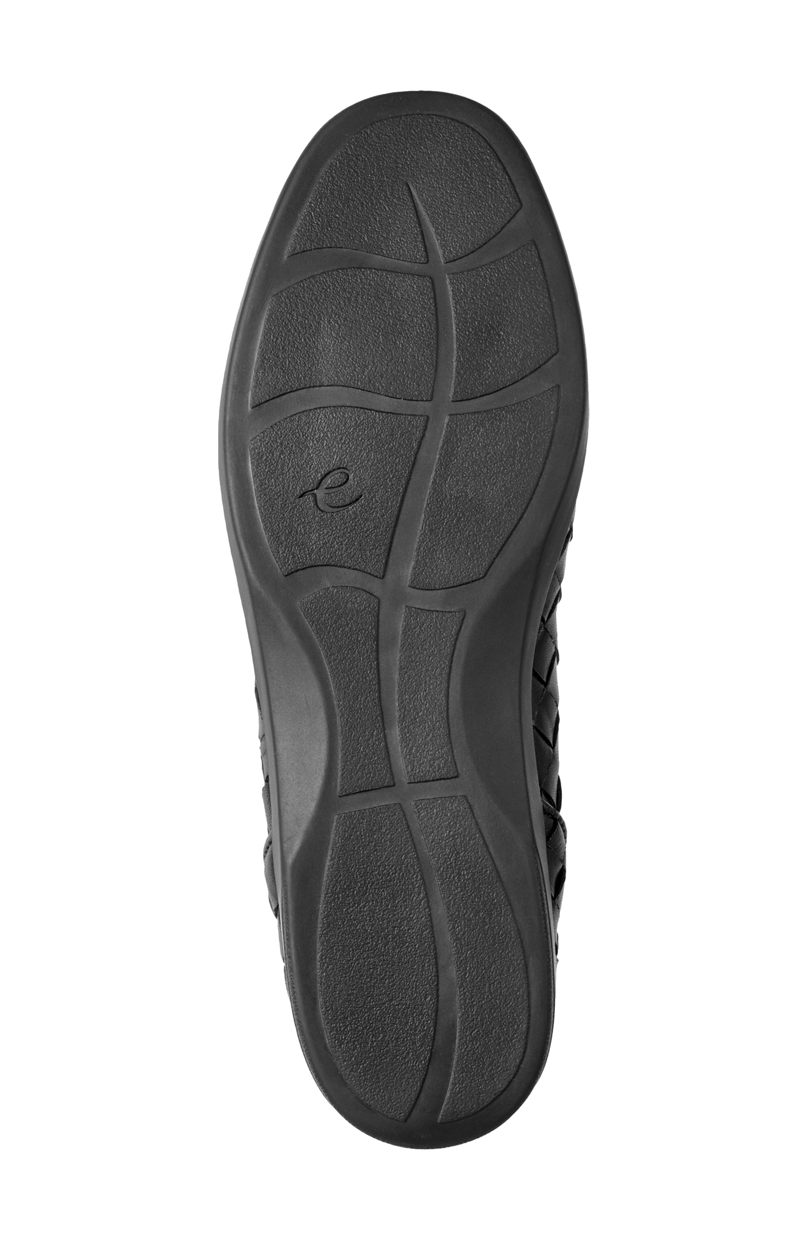 Easy Spirit Devit Woven Apron Toe Flat, Alternate, color, Black