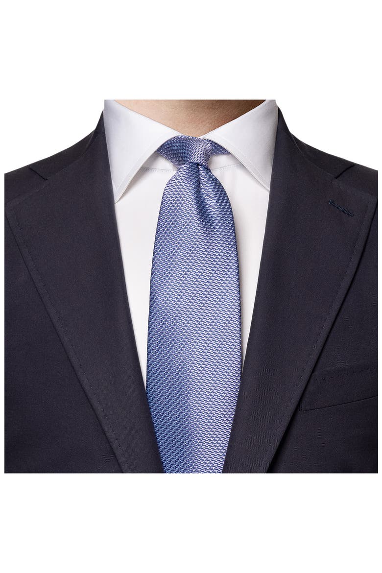 Geometric Silk Tie, Alternate, color, DARK PURPLE