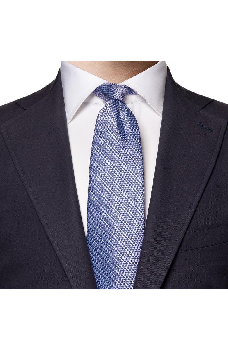 Eton Geometric Silk Tie, Alternate, color, Dark Purple