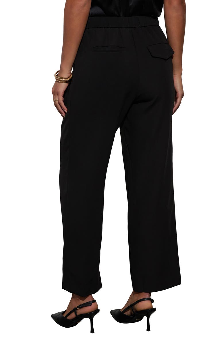 VICI Collection Kattie High Waist Straight Leg Crepe Trousers, Alternate, color, 