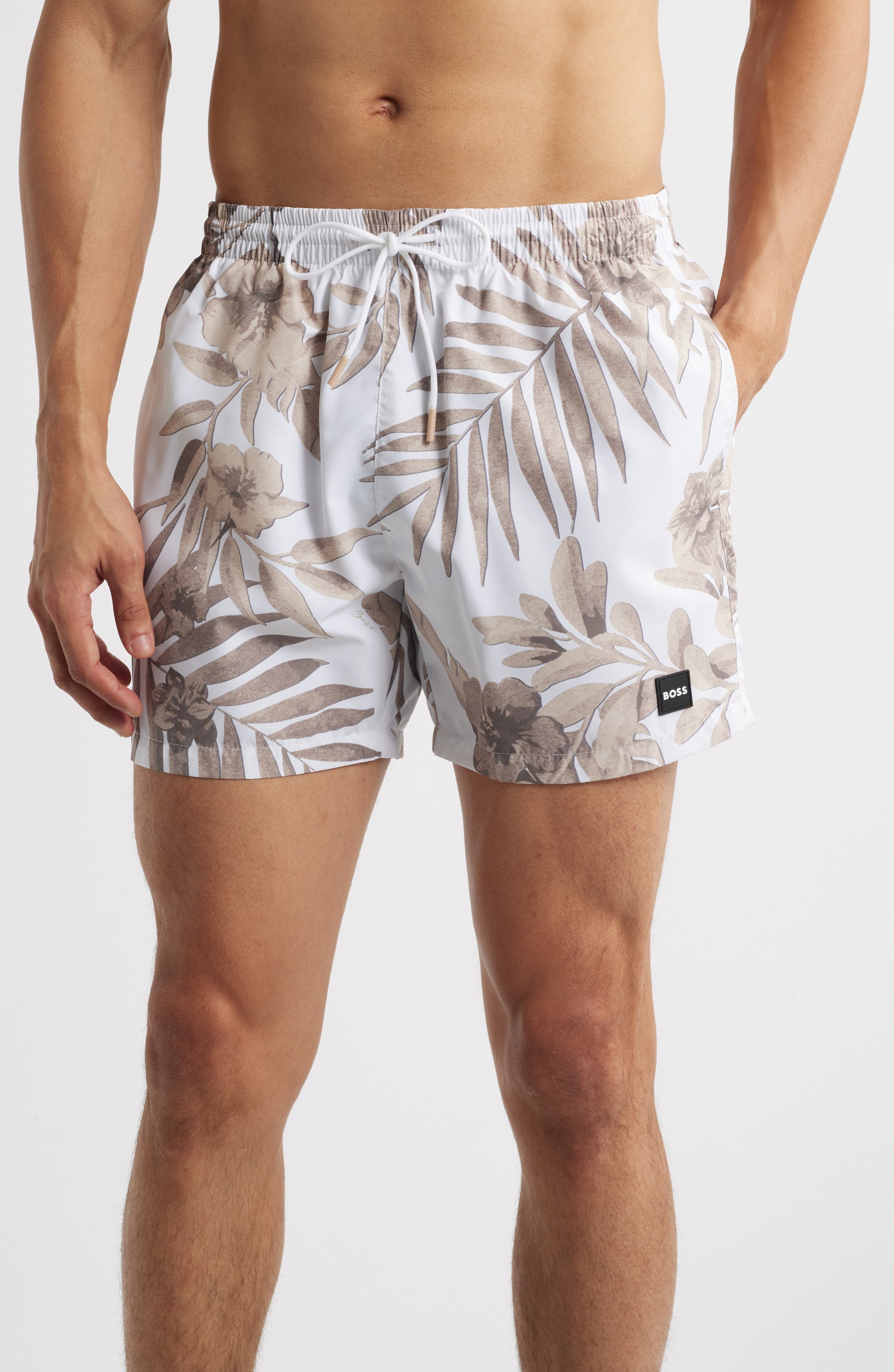 BOSS Piranha Floral Swim Trunks