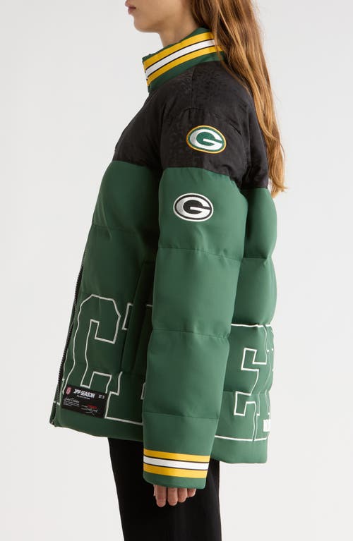 Off Season Nfl Team Water Repellent Puffer Jacket In Green