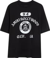 AMIRI Collegiate Logo Boxy Fit Cotton Graphic T-Shirt