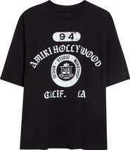 AMIRI Collegiate Logo Boxy Fit Cotton Graphic T-Shirt