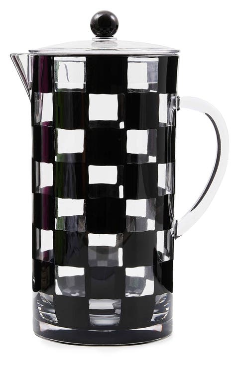 Black Check Acrylic Pitcher