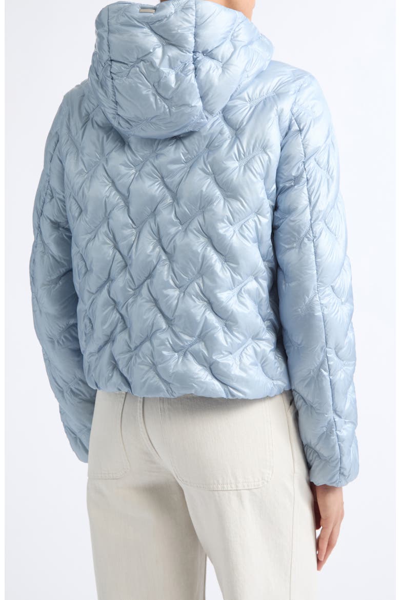 Shiny Short Hooded Down Puffer Jacket, Alternate, color, 9004 CELESTE